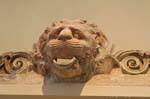 Tête de lion, sculpture, Musée de Delphes, Grèce.