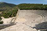 Le Théâtre du Sanctuaire d'Asclépios, vue depuis le côté droit, Épidaure, Grèce.