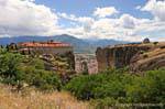 Vue d'ensemble sur le Monastère Agios Stefanos, Les Météores, Grèce.