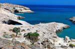 Grotte marine et falaises, Milos, Papafragas Filakopi, Grèce.