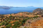 Milos, Plaka, panorama sur l'entrée de la baie, Grèce.