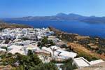 Milos, Plaka, vue sur le village, Grèce.