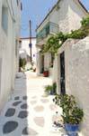 Ruelle montante, île de Poros, Grèce.