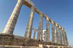 Colonnes du temple Poséidon, Cap Sounion, Grèce.