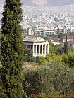Athenes, Vue sur la ville et le Temple d'Hephaistos, Grèce.