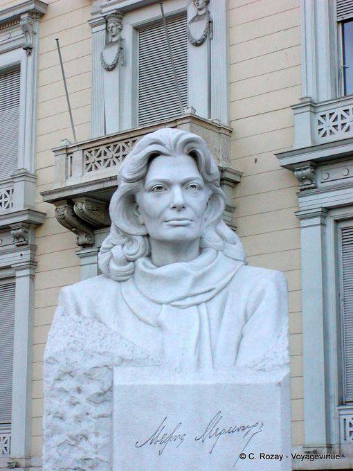 Buste de Melina Mercouri, Athènes - Grèce