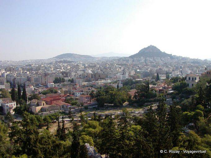 Panorama Athènes from Acropolis - Grèce