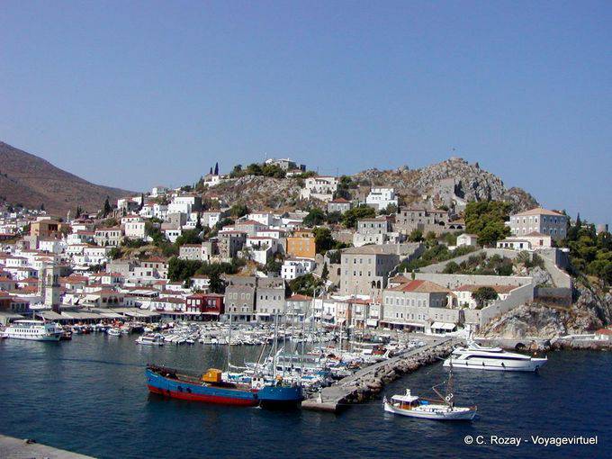 Panorama sur le port, Hydra - Grèce