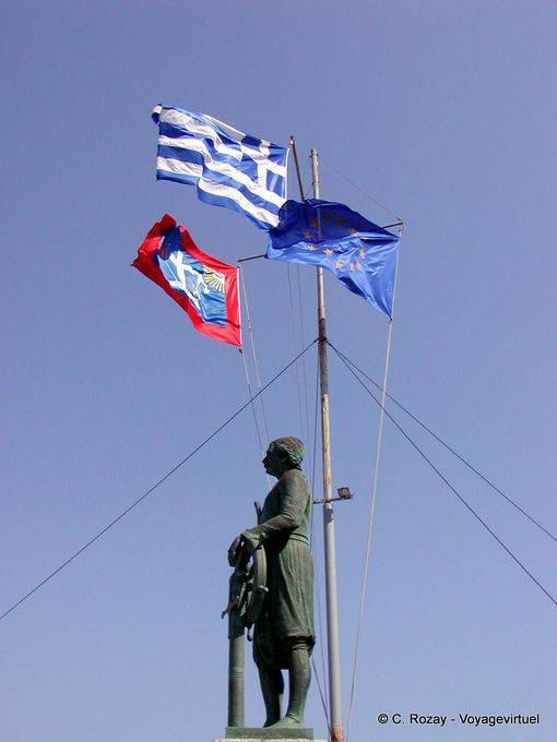 Statue de l'Amiral Andreas Miaoulis, Hydra - Grèce
