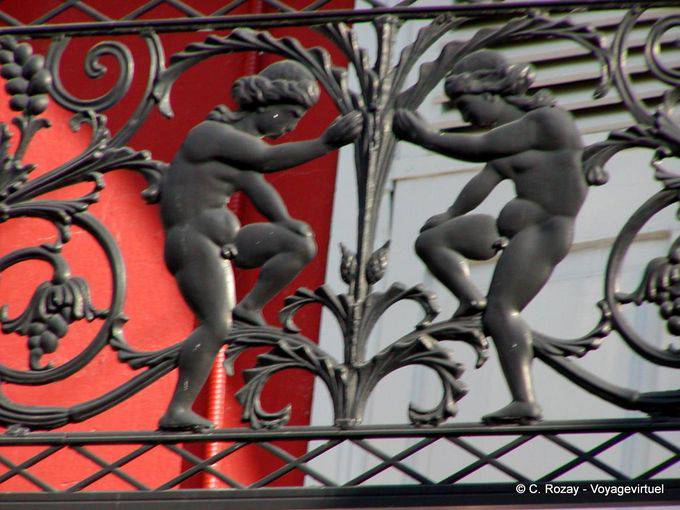 Détail de balcon en fer forgé, Hydra - Grèce