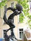Statue fontaine, Grenoble, Isère.