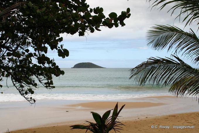 Îlot face à l'anse du Grand Bas Vent, vue depuis l'anse de la Perle - Guadeloupe