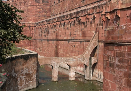 Agra Fort Rouge amar singh pol douves et murailles 8