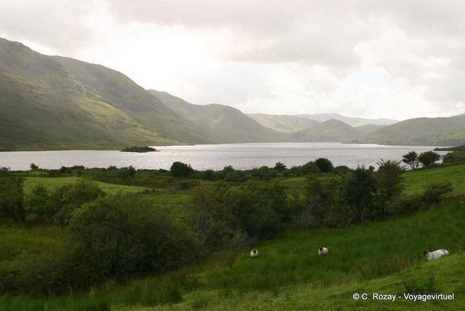 Lac entouré de montagnes, Connemara - Irlande