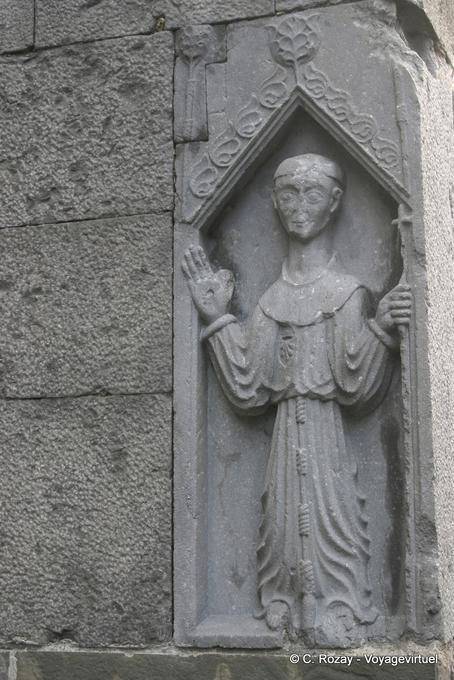 Saint François aux stigmates, sculpture, Ennis Abbey - Irlande
