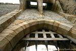 La bretèche et la herse à l'entrée du château-fort, Cahir Castle, Irlande.