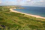 Plage de la White Bay, Port Braddan, Antrim Coast, Irlande du Nord.