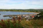 Plage et port de Ballycastle depuis la North street, Irlande du Nord.