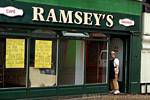 Ramsey's café takeaway, William Street, Londonderry, Derry, Irlande du Nord.