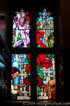 Vitrail en gros-plan dans le Guildhall, Derry, Irlande du Nord.