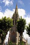 Depuis la Creggan Street, St Eugene's Cathedral, Derry, Irlande du Nord.
