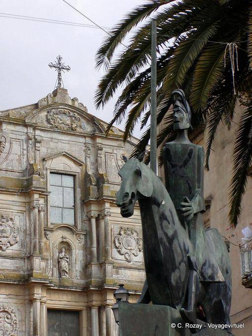 Don Quichotte, Piazza San Francesco d'Assisi, Caltagirone - Italie
