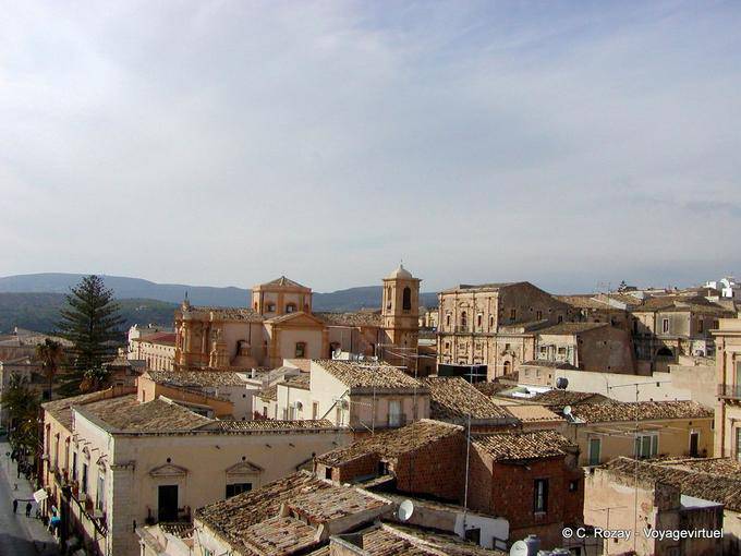 Vue sur la ville baroque de Noto - Italie