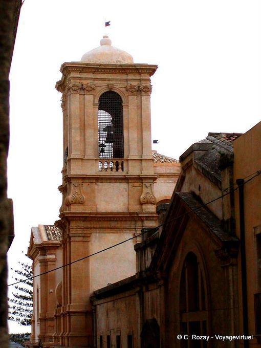 Clocher dans la ville, Noto - Italie