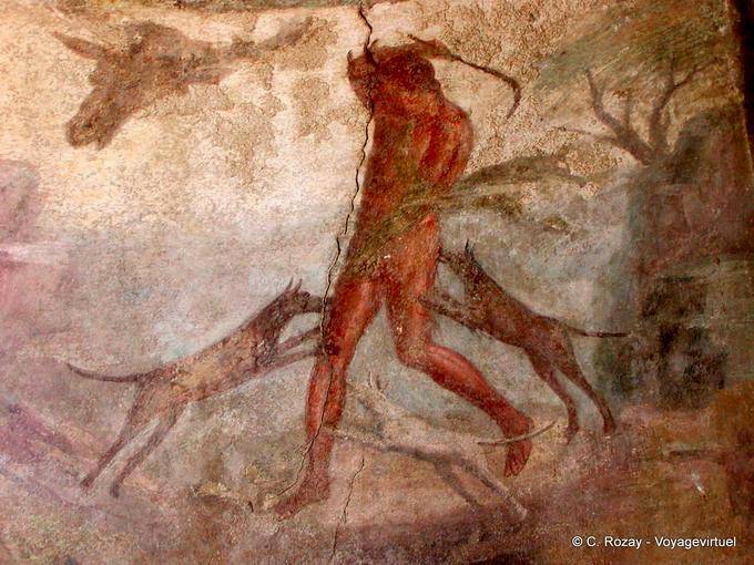 Cave canem, mosaique de la maison du Poète Tragique, Pompéi - Italie