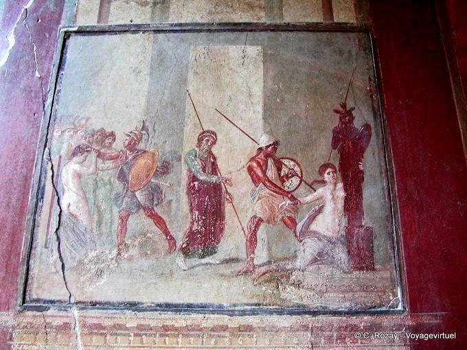 Maison de Ménandre, peinture, Pompéi - Italie