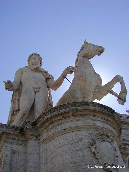 Fils de Jupiter en haut de la Cordonata, Rome - Italie