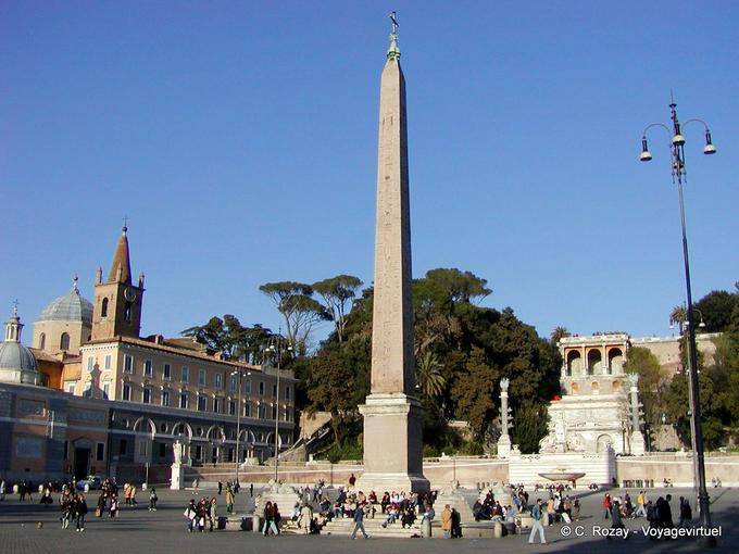 Obélisque, Piazza del Popolo, Rome - Italie