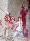 Cassandre trainée par Ajax (peinture murale), Pompéi, Italie.