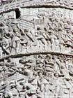 Colonne de Trajan, détail des sculptures, Rome, Italie.