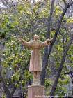 Saint aux stigmates, statue, Caltagirone, Italie.