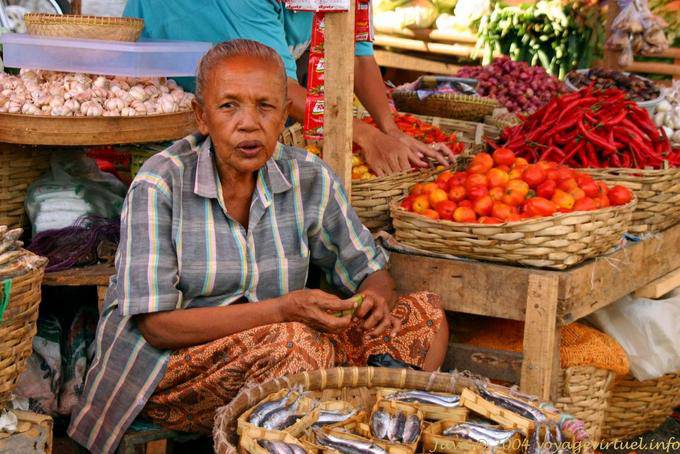 Les couleurs du marché local, Java - Indonésie