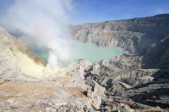 Vue d'ensemble du cratère du Kawah Ijen, Java - Indonésie