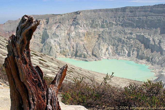 Autre vue sur la partie sud du cratère, Kawah Ijen, Java - Indonésie