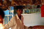 Coiffe traditionnelle d'un homme Javanais, Java, Indonésie.