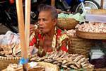Vente de poissons séchés, bon appétit, Banyuwangi, Java, Indonésie.