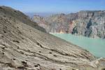Kawah Ijen, plis de lave en haut de la caldera, Java, Indonésie.