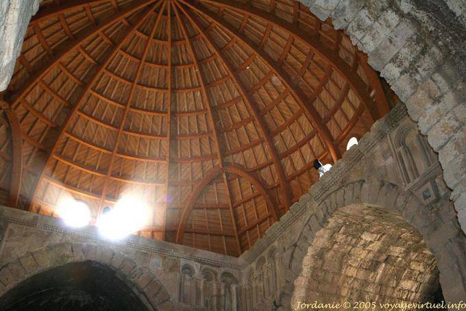 Intérieur du dôme en bois du palais Omayyade, Jabal al-Qal'a, Amman - Jordanie