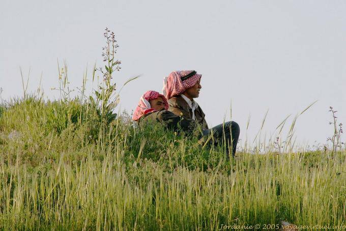 Jordaniens Kaffiyeh et A'gal, citadelle, Amman - Jordanie