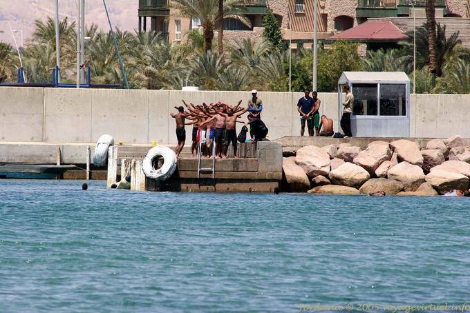 Entrainement sur le port d'Aqaba - Jordanie