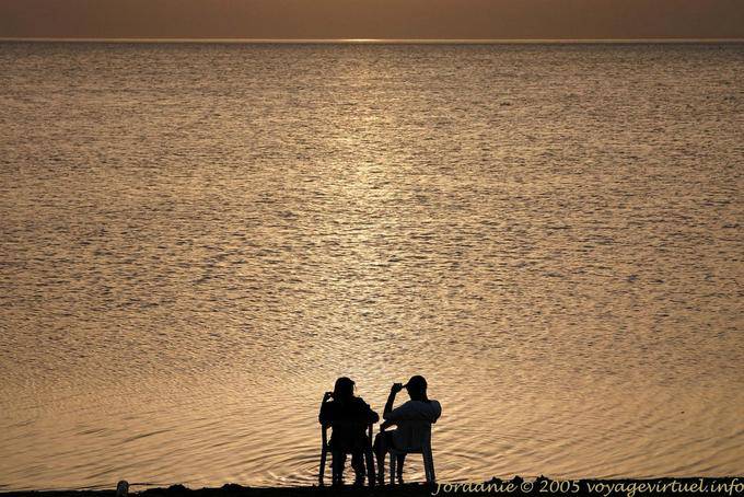 Ombres sur or, Dead Sea - Jordanie
