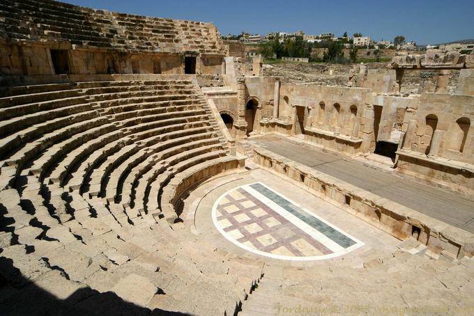 Gradins et scène du Théâtre nord, Jerash - Jordanie