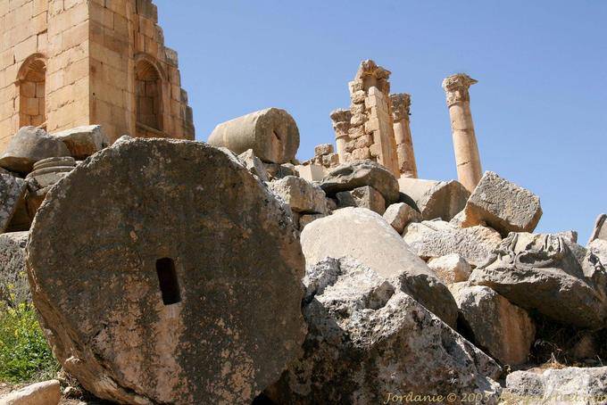 Eboulis de ruines, Jerash - Jordanie