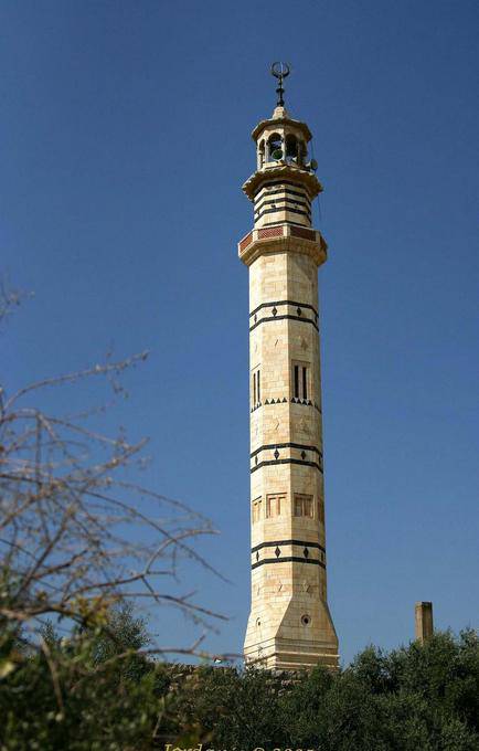 Minaret octogonal d'une mosquée de Madaba - Jordanie