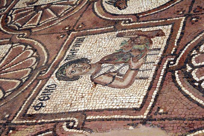 La corbeille de fruits, mosaïque de l'église byzantine de Pétra - Jordanie