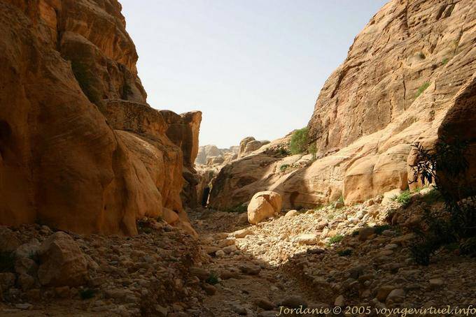 Dans les gorges du torrent, Pétra Wadi El Metaha - Jordanie